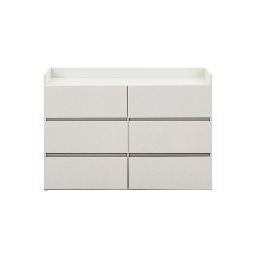 까사미아 뉴로브 에센셜 드레스룸 서랍장 1184x528x820mm, 3단, 라이트그레이