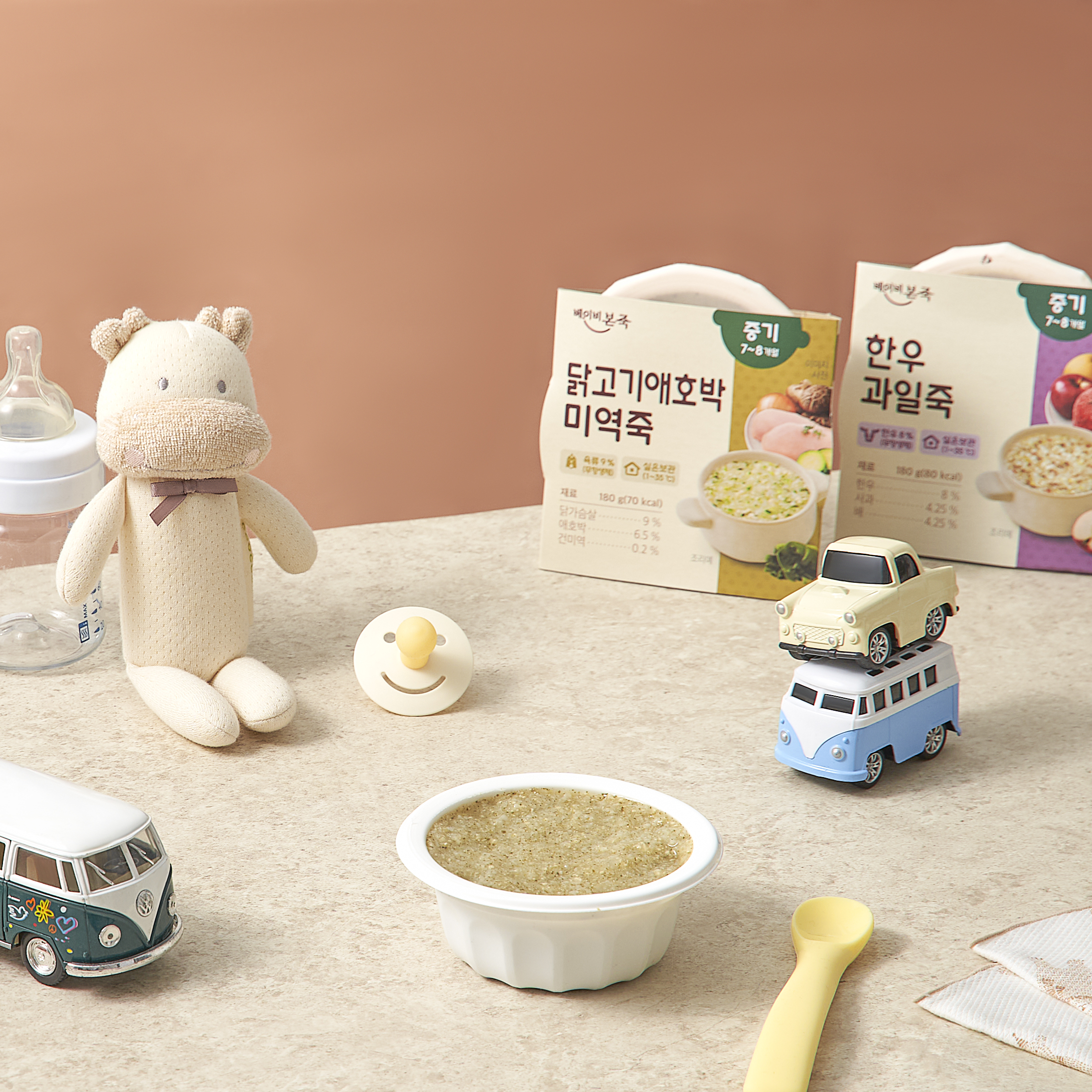 [베이비본죽] 실온이유식 전월령 18종 (7개월이후) 중기 후기 완료기