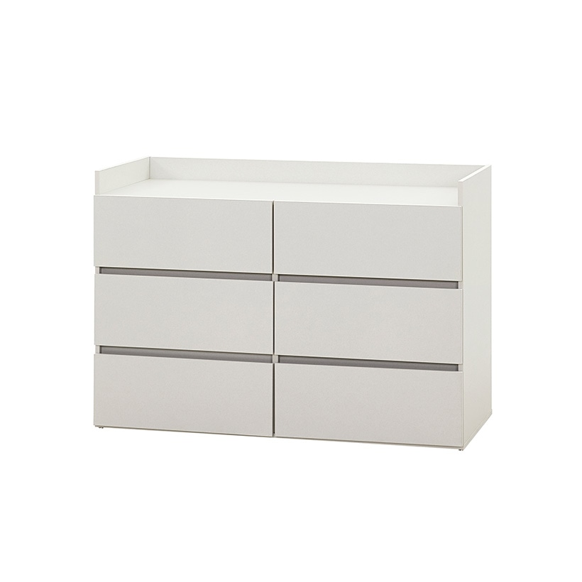 까사미아 뉴로브 에센셜 드레스룸 서랍장 1184x528x820mm, 3단, 라이트그레이
