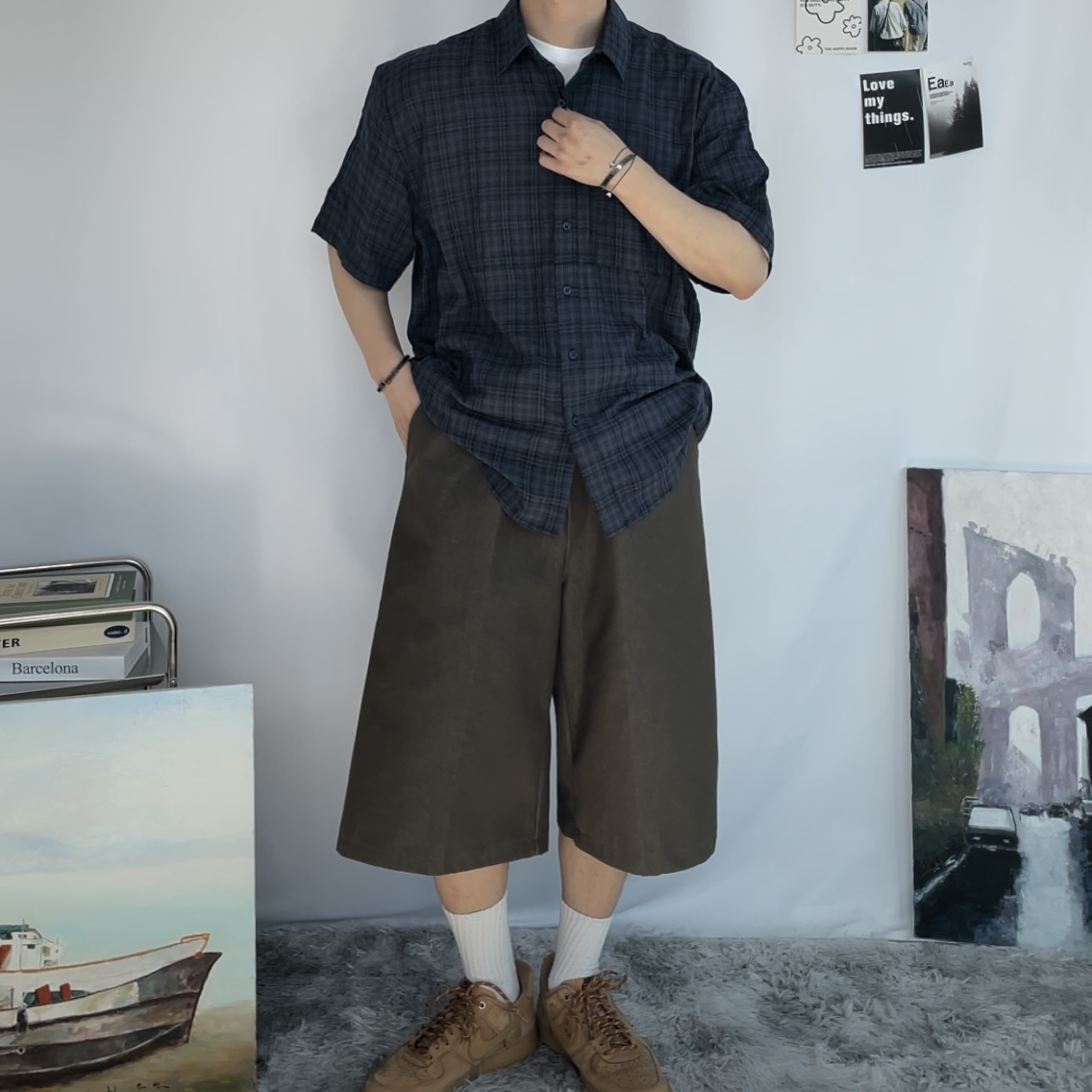 남자 7부 버뮤다 데님반바지 버뮤다팬츠 - 상세 이미지 2