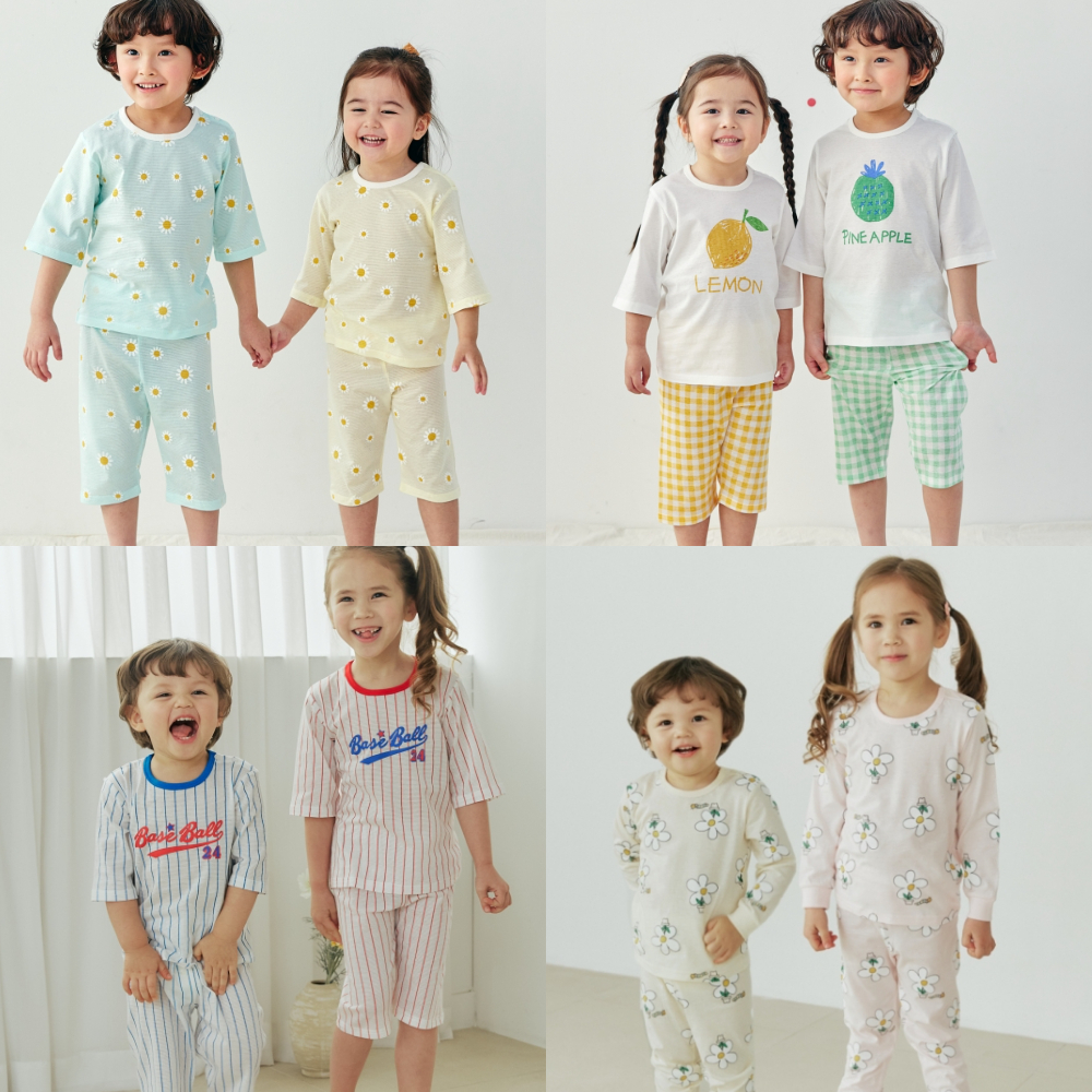 5+1 아기실내복 아기7부내복 편면 실내복 신생아내복 신생아내의 국산아동내의세트