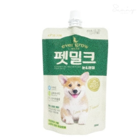 지앤리샵 에버그로 펫밀크 눈과 관절 150ml 아기강아지 강아지우유 영양보충용 영양간식