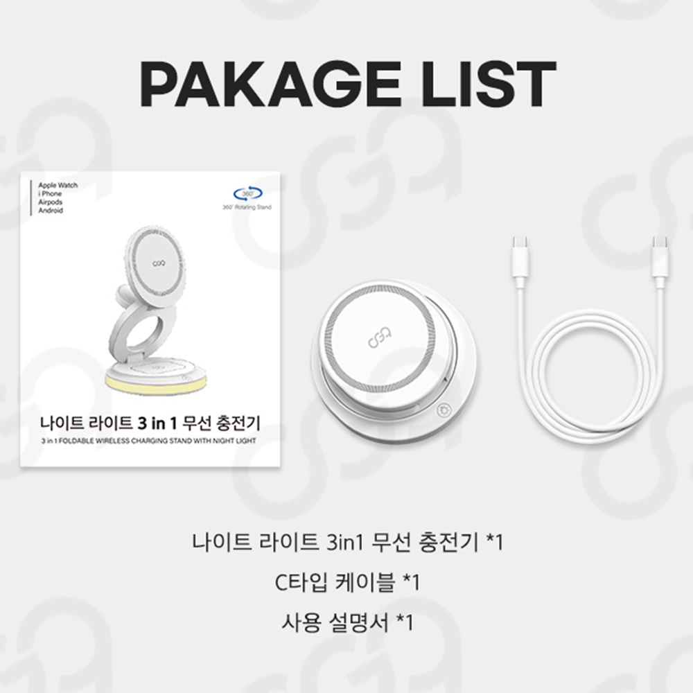 3in 1 맥세이프 애플 전용 고속 무선 충전기 접이식 - 상세 이미지 4
