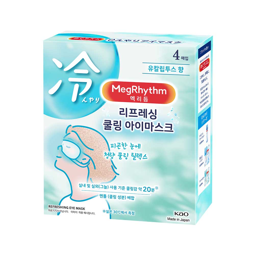메구리즘 멕리듬 리프레싱 쿨링 아이마스크 4매입 유칼립투스향 3개팩 - 상세 이미지 3