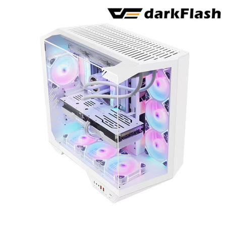 다크플래시 darkFlash DY470 ARGB 강화유리 (화이트)