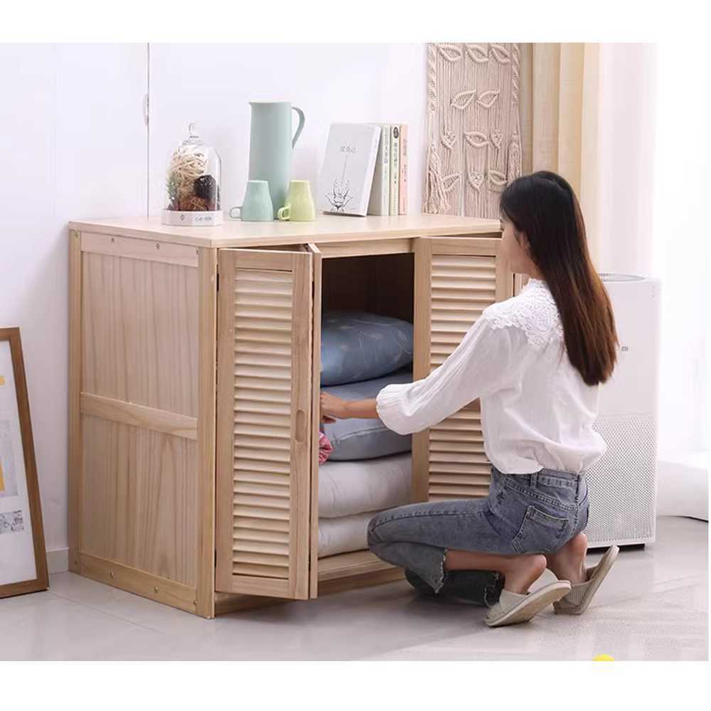 원목 장농 엔틱 옷장 보관함 한옥 나무 정리 침실 100x50x90cm - 상세 이미지 5