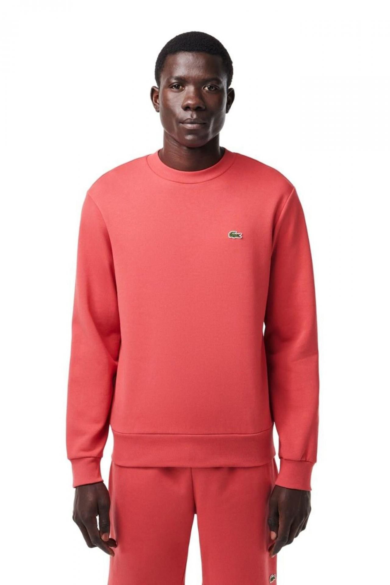 라코스테 루즈핏 코튼 스웨트셔츠 3320381 CORAL
