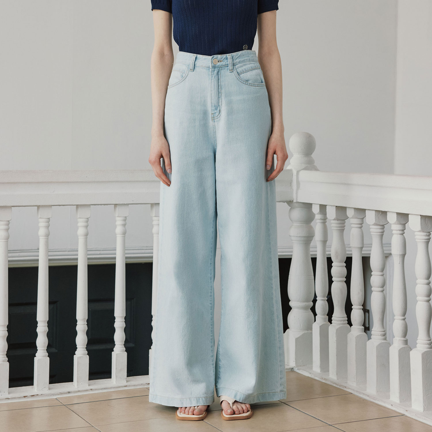 [제로스트릿][3컬러] 위시 와이드 데님 팬츠 WISH WIDE DENIM PANTS - 상세 이미지 5