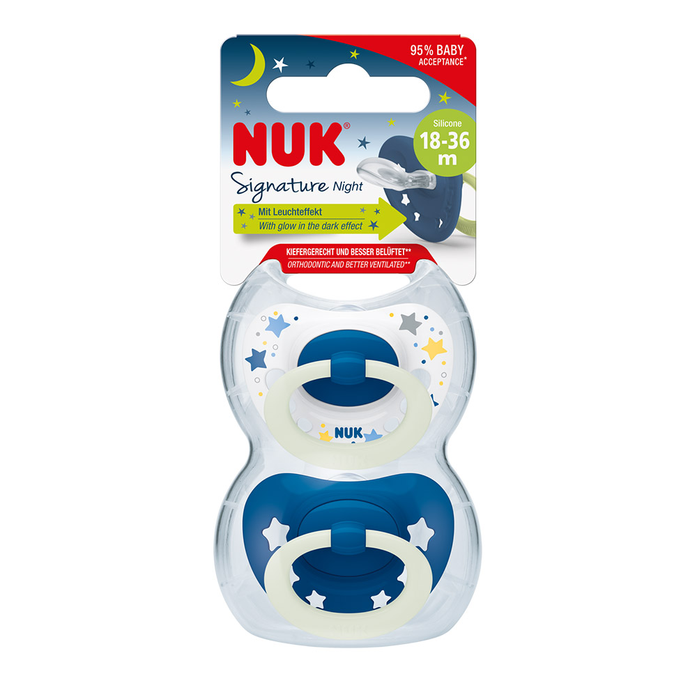 누크 시그니처 야광 쪽쪽이 2개입 S3 (18-36개월), 레드