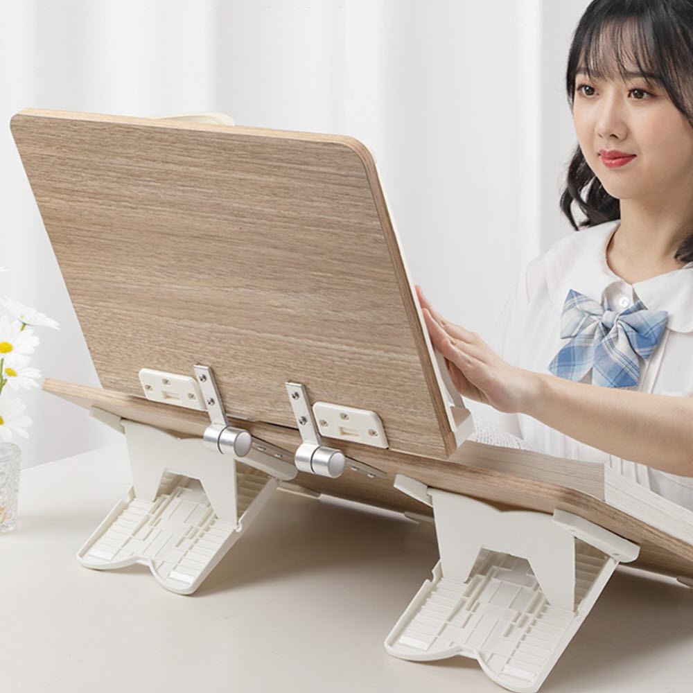 2단 독서대 아기 유아 북시트 필사대 필기대 원목 북레스트 각도조절 눈높이 60cm - 상세 이미지 3