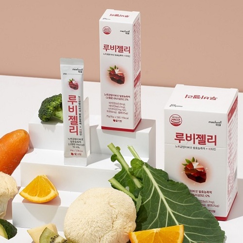 건강한 간식 매일웰 루비젤리 노루궁뎅이버섯&비타민의 만남 딸기맛 젤리 딸기, 15g, 20개 - 상세 이미지 3