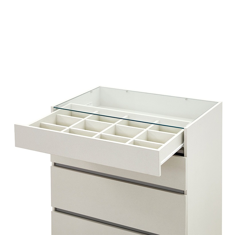 까사미아 뉴로브 에센셜 드레스룸 서랍장 798x528x820mm, 4단, 라이트그레이