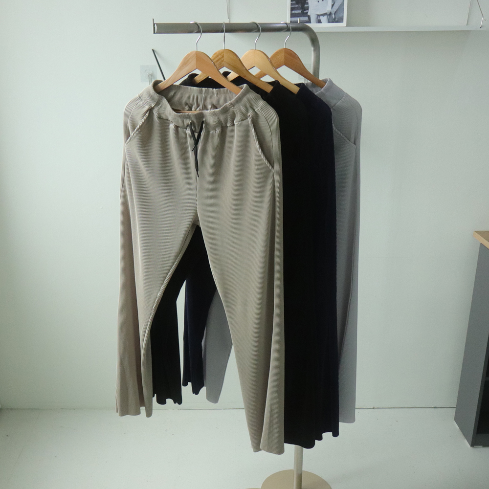 아이스 플리츠 팬츠 밴딩 남자 여름바지 남자냉장고바지 - 상세 이미지 5