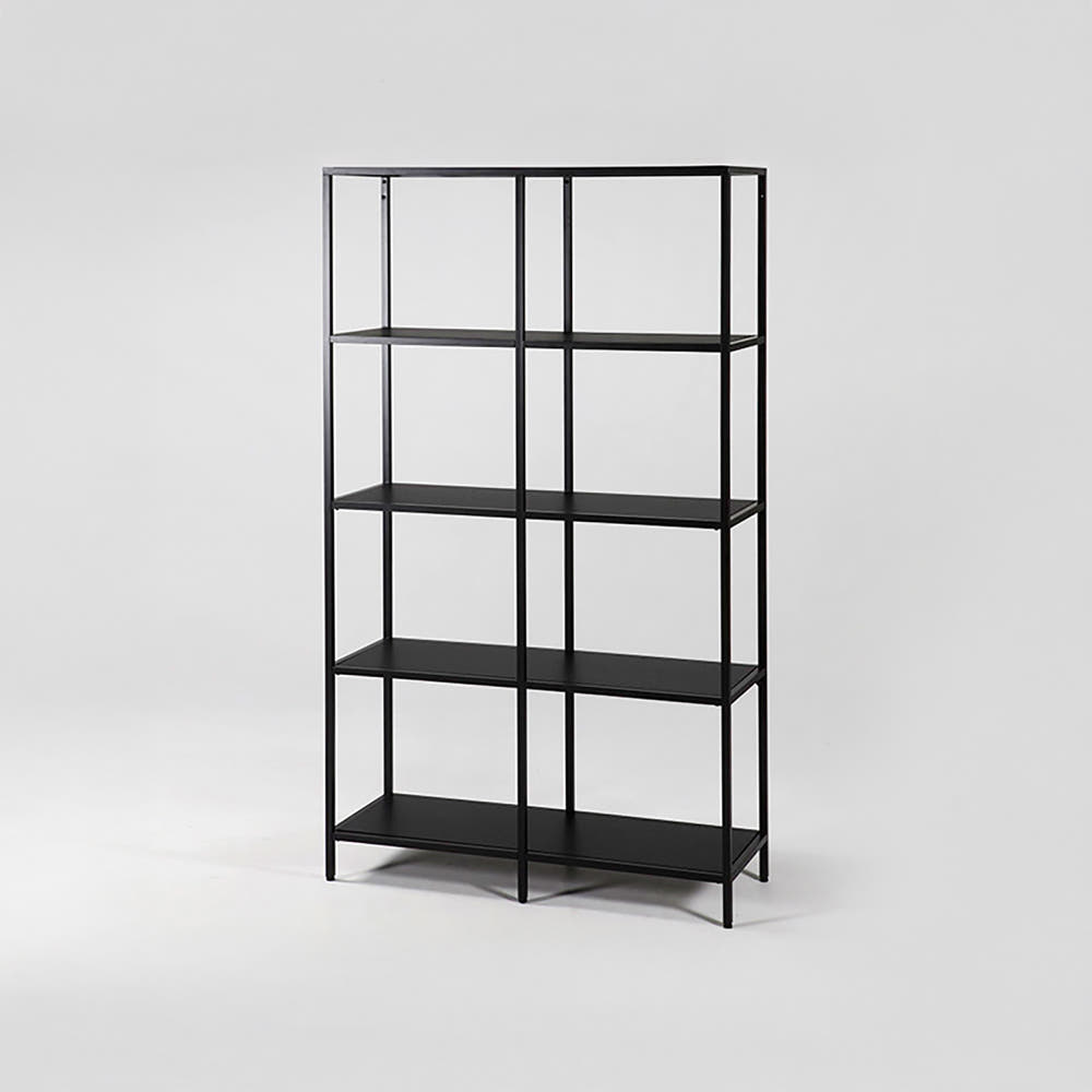 TETOS 넓은 선반 1000 1000mmx360mmx1750mm, 5단, 블랙 4850.2015