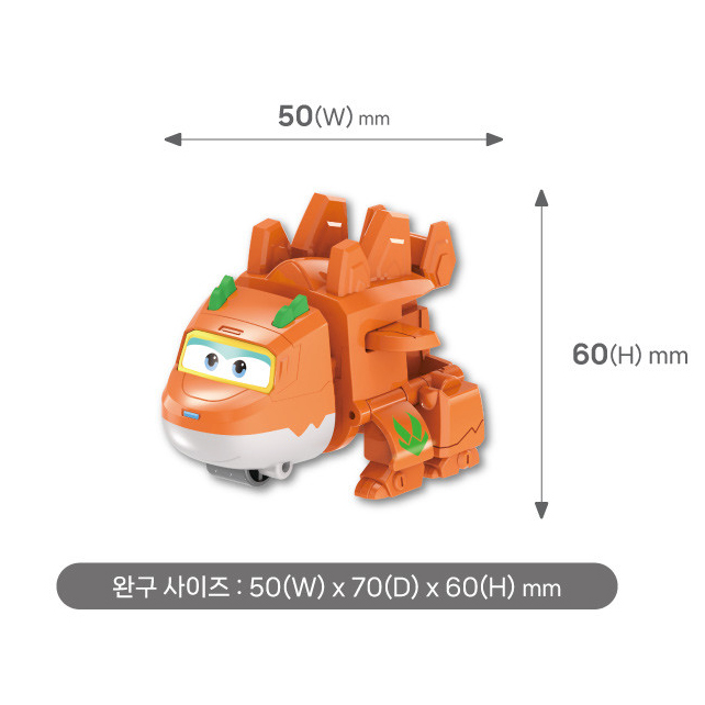 슈퍼윙스 일렉트릭 미니 변신 스테고 비행기 공룡 로봇 남자아이 장난감 스티커 세트 - 상세 이미지 2