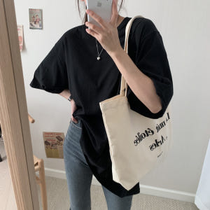 오버핏 레이어드 티셔츠 기본 이너 여성 티셔츠 면 라운드 여자흰티 롱티 ... 착용 후기 | 사이즈/핏 총정리 - 상품 이미지 2