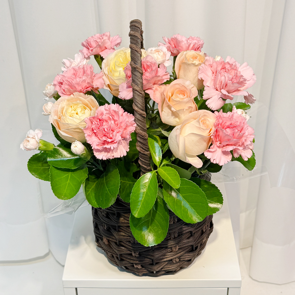 전북 남원 핑크 카네이션 꽃바구니 어버이날 스승의날 전국꽃배달 부모님 선물 생화 농장직영