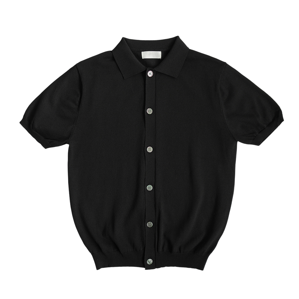 남자여름가디건 머슬핏 루즈핏 카라 반팔 니트 가디건 이미지 6
