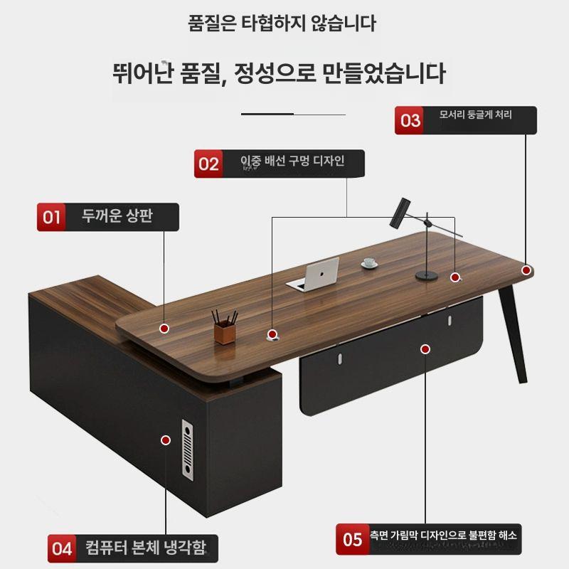 진료실 데스크 상담용 카운터 테스크탑 책상 접이식 깊은 호두-120cm60cm 캐비닛 - 상세 이미지 2
