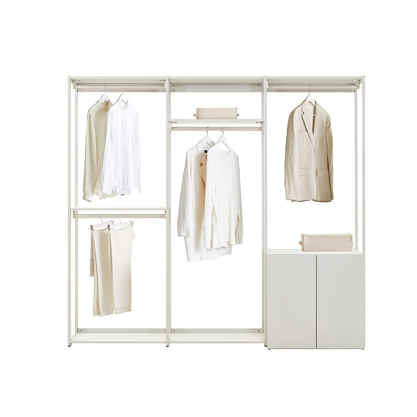 까사미아 뉴로브 에센셜 드레스룸 2360x541x2150mm, 수납형, 라이트그레이