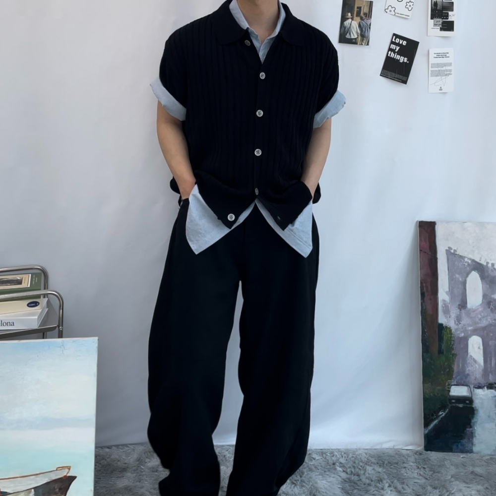 남자피그먼트셔츠 워싱코튼 오버핏 셔츠남방 - 상세 이미지 2
