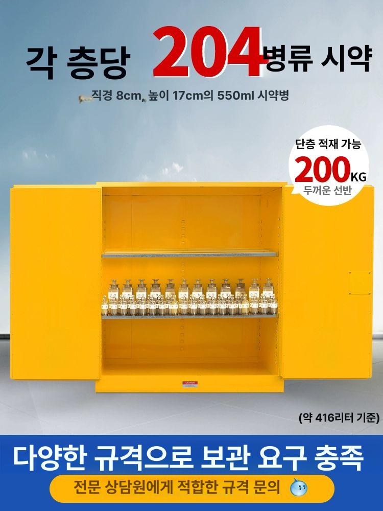 철제 방폭 캐비닛 보관 락커 캐비넷 내화성 시약장 60갤런 두꺼운 A - 상세 이미지 5