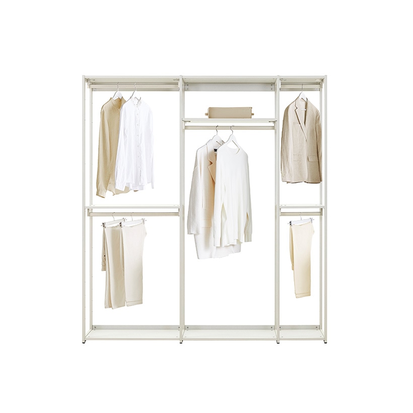 까사미아 뉴로브 에센셜 드레스룸 1960x400x2150mm, 행거형, 라이트그레이