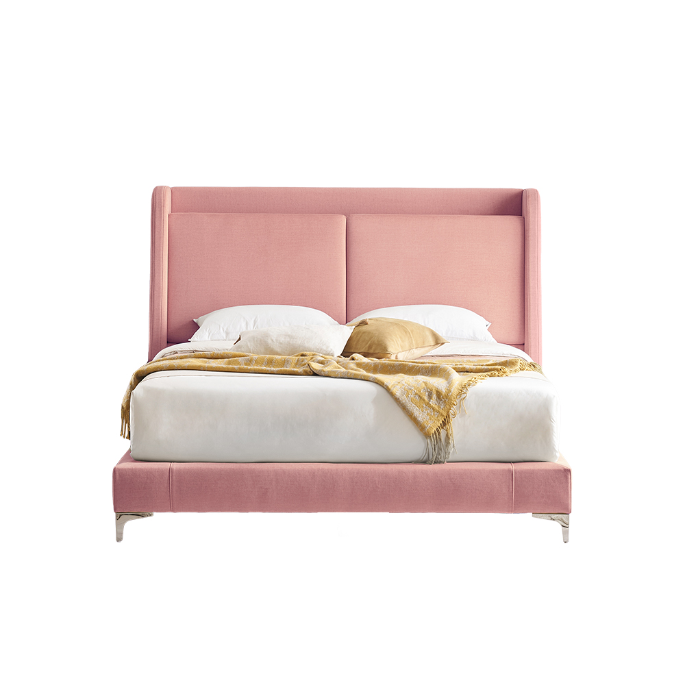 쉐우드가구 루아벨 평상형 LED 패브릭 호텔식 침대프레임 LK(라지킹), 크림01