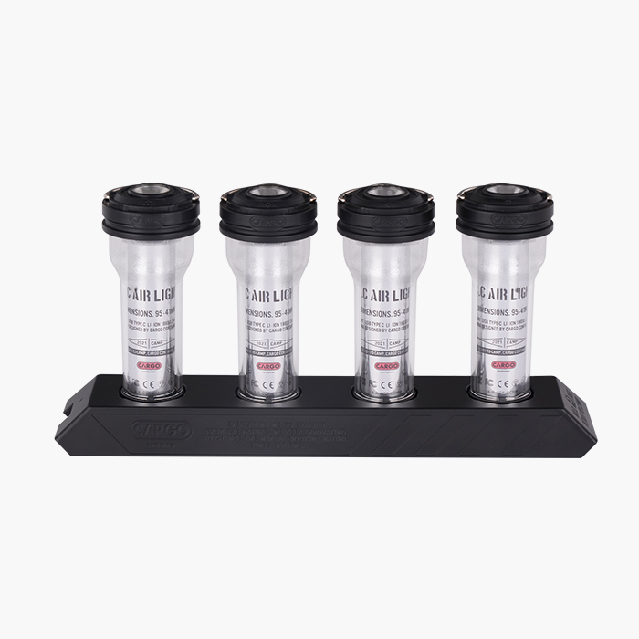 카고컨테이너 에어 라이트 4P 차징독 케이스 세트 캠핑 백패킹 LED 랜턴 무드등