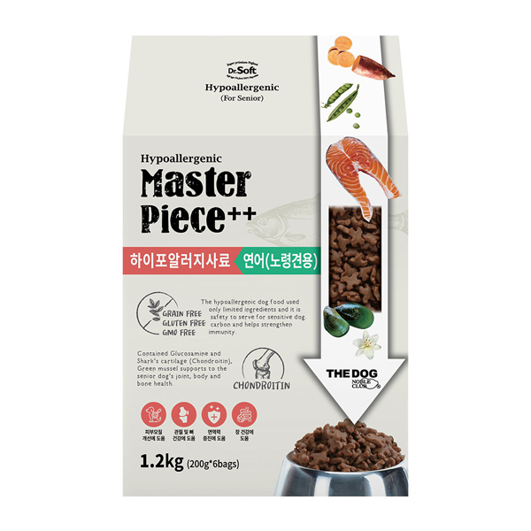 더독 소프트 하이퍼알러지 연어 노령견, 1.2kg, 1개 - 상품 이미지