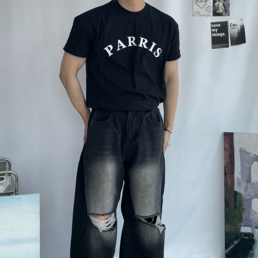남성머슬핏반팔 레터링티셔츠 여름티셔츠 이미지 8