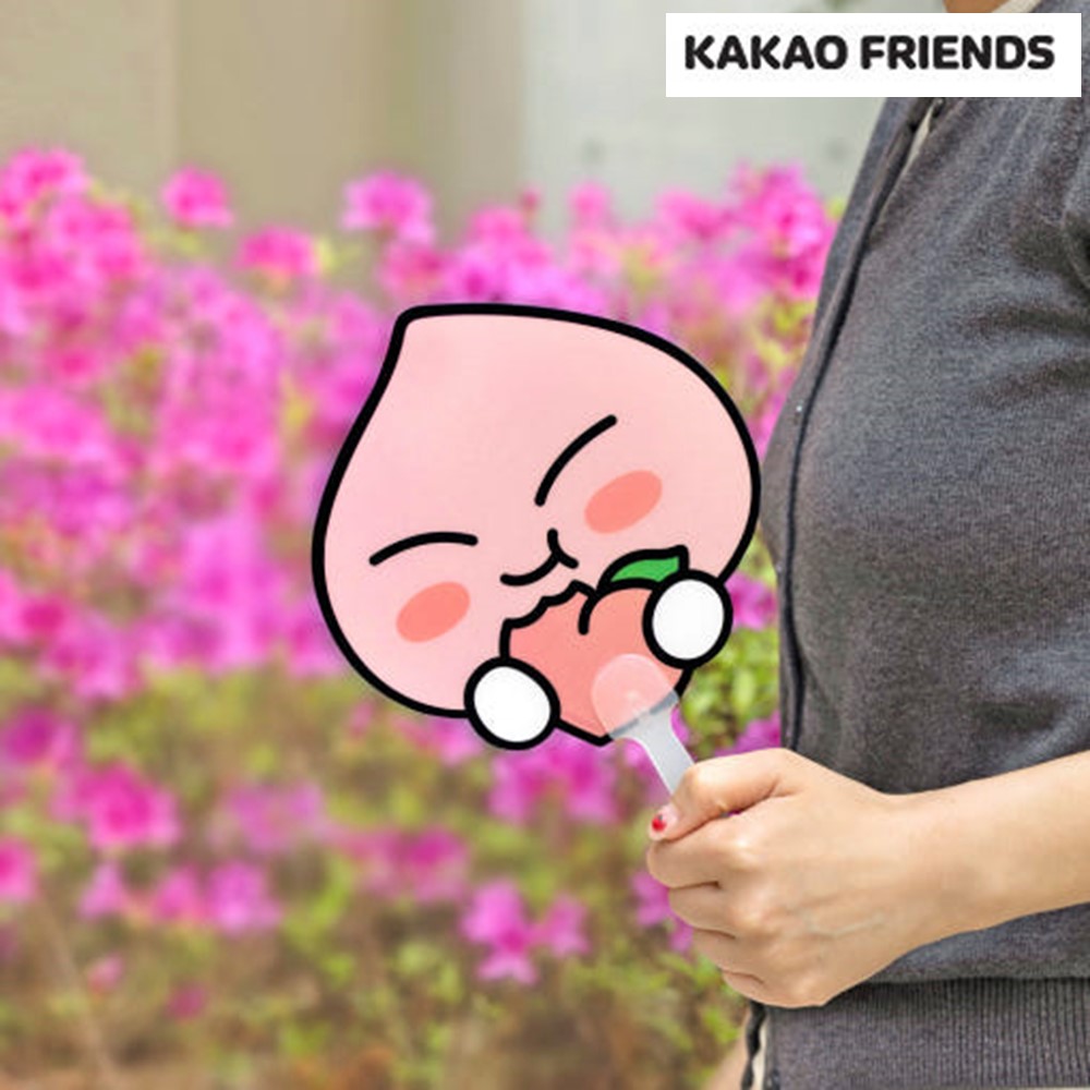 어피치 부채 PP 휴대용 행사 선물 카카오 - 상품 이미지