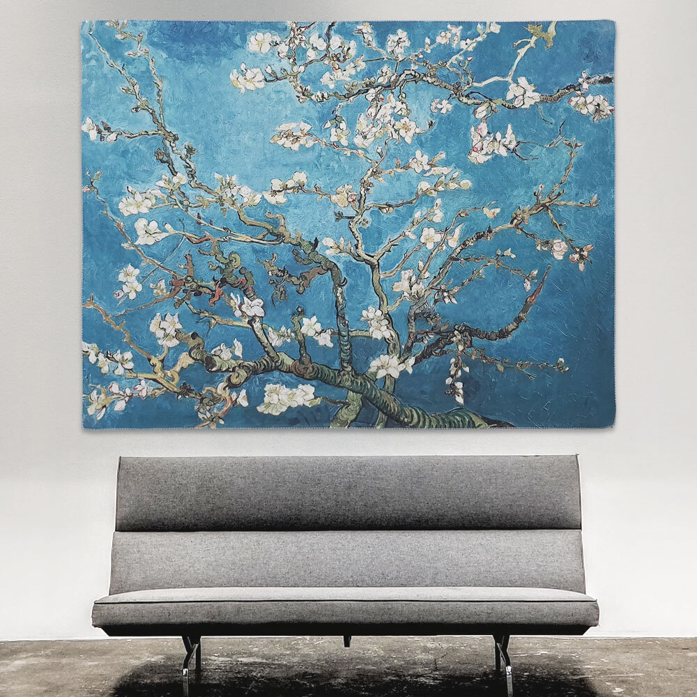 벽장식 반고흐 패브릭 포스터 꽃피는 아몬드 나무 인테리어 가림천 테피스 트리 액자 현관