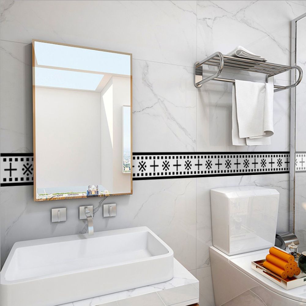 포인트 띠 벽지 시트지 스티커 블랙 화이트 10 cmX5m 데코 타일 화장실 북유럽