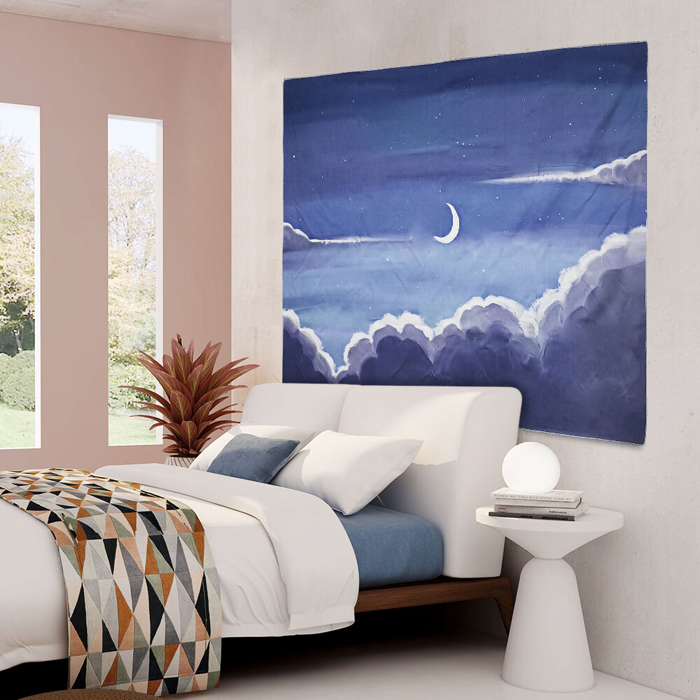 SFr 대형 패브릭 포스터 유화 초승달 M 인테리어 소품 벽장식 집꾸미기 벽인테리어