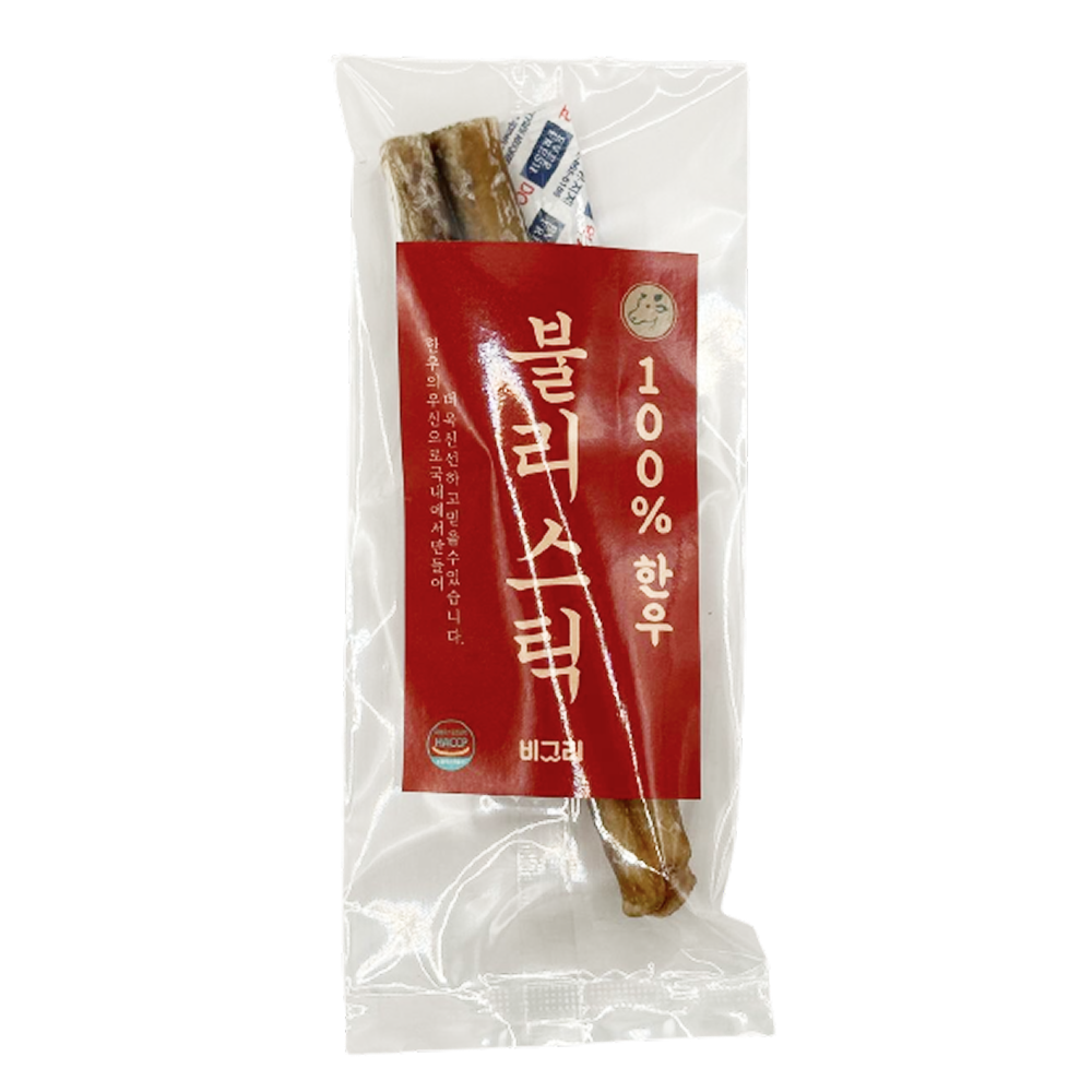 100% 한우로 만든 비그리 불리스틱 프리미엄 간식 소우신, 20g, 1개 - 메인 이미지