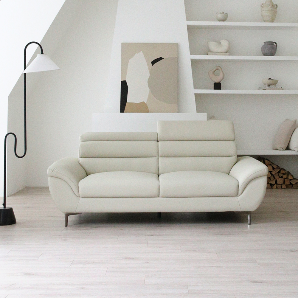 크림스 실리콘 가죽 실리펠로 레더 무빙헤드 3인용 4인용 소파 신소재 이지클린