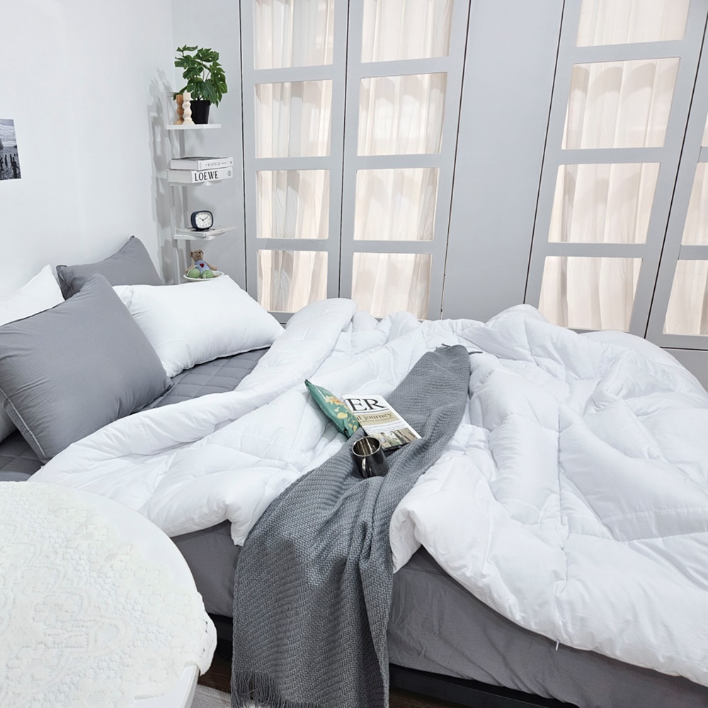 리빙 밸류 부드러운 40 수 순면 차렵이불 푹신한 따뜻한 먼지없는 두꺼운 봄이불