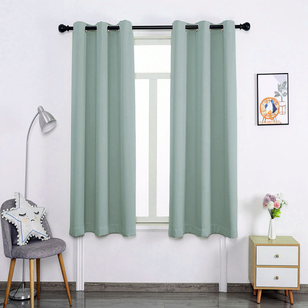 트왈라 아일릿 암막 커튼 2장 세트( 117x 160 cm) (민트) 침실 안방 창문