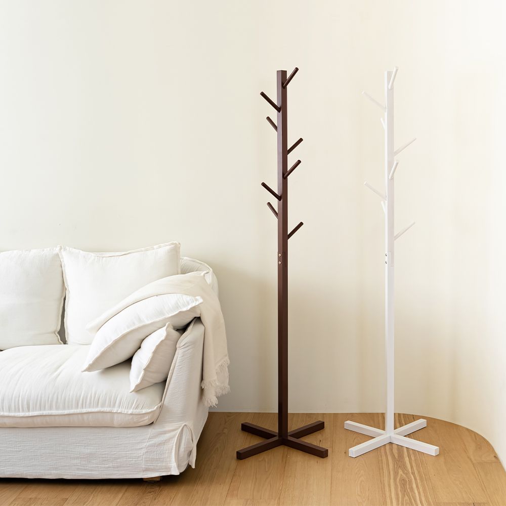 우드 옷걸이 가방 모자 옷정리 원목 일자 스탠드 행거 옷행거