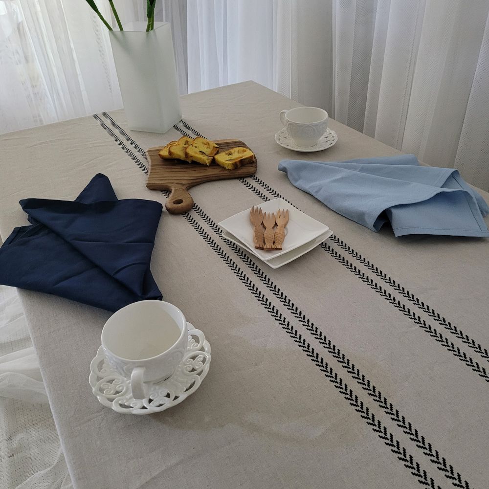 린넨 식탁보 테이블보 우리집 부엌 꾸미기 홈 주방 사각형 네츄럴 베이지