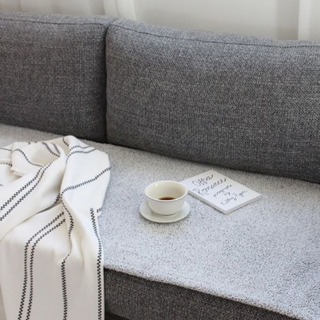 크림 워셔블 쇼파 패드 60 x 180 카페트 러그 거실 다이아 인테리어