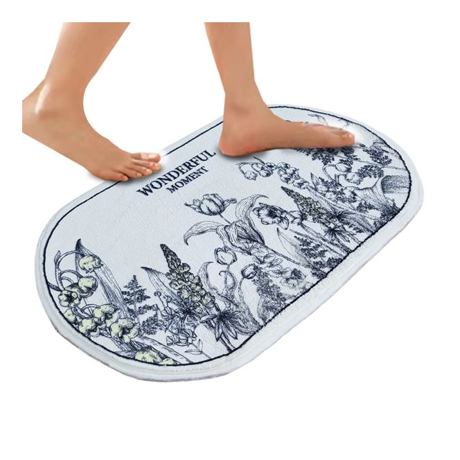 특대 백합 누들 매트 도어 고무실 PVC 현관 거실 발매트 욕실