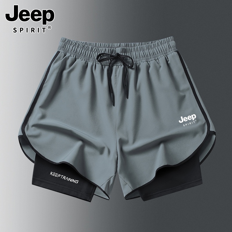 JEEP 지프 여성 2in1 투인원 러닝 쇼츠 레깅스 반바지 - 상세 이미지 3