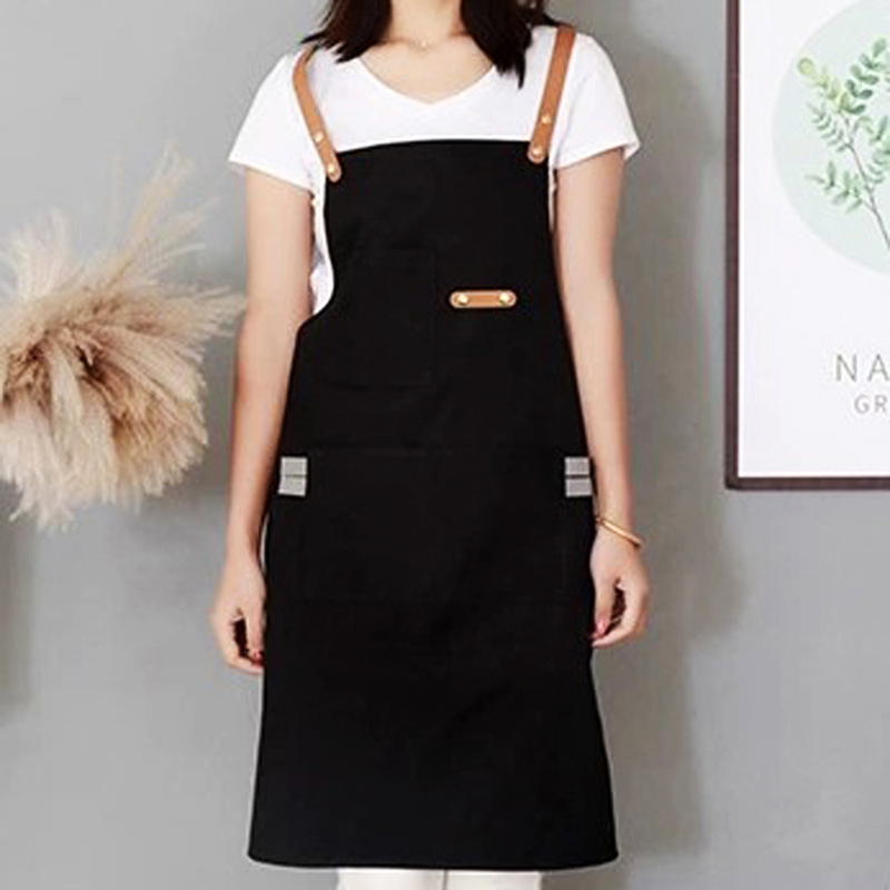 앞치마 커피숖 음식점 면 데님 블랙 캔버스 면앞치마 카페 공방 화방 식당 바리스타 예쁜