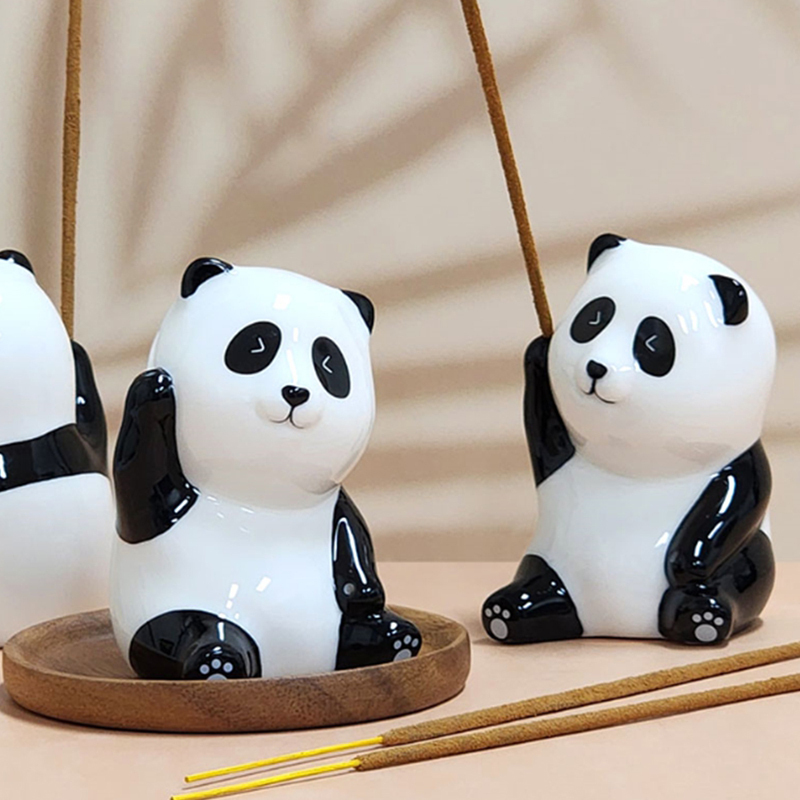 인센스 트레이 세라믹 향받침 홀더 판다B 스틱 향받침대 향홀더 챔버 도자기