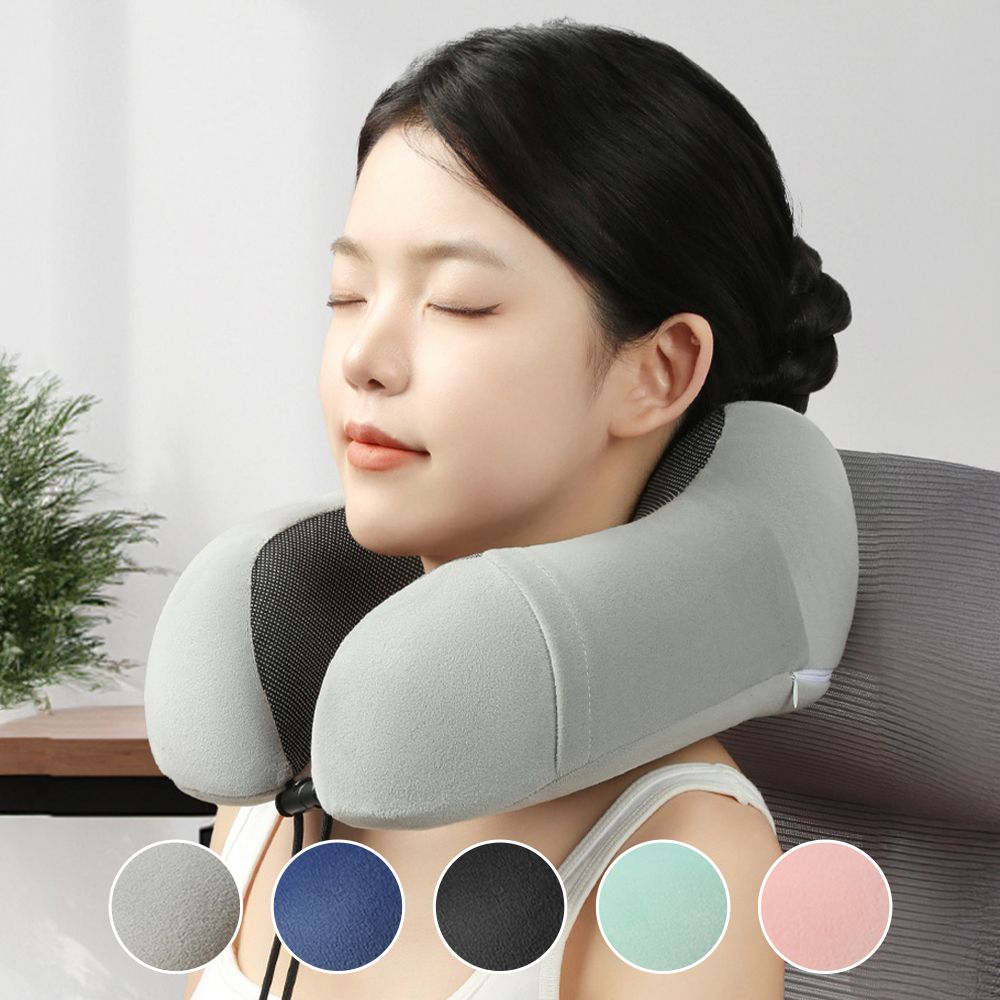 더나은 여행용 통풍 메모리폼 목베개 목쿠션 목베게 용목 휴대용 - 상품 이미지