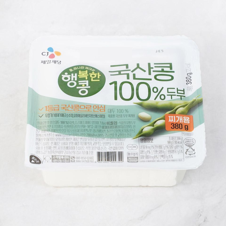 메가마트 CJ 행복한콩 국산콩100%(찌개용) 380g - 메인 이미지