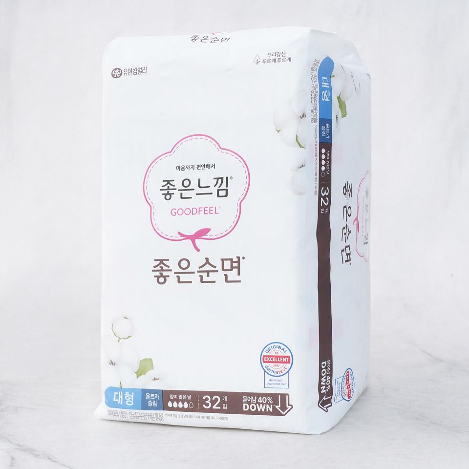 메가마트 좋은느낌 좋은순면 생리대 대형 대형32 - 상세 이미지 2