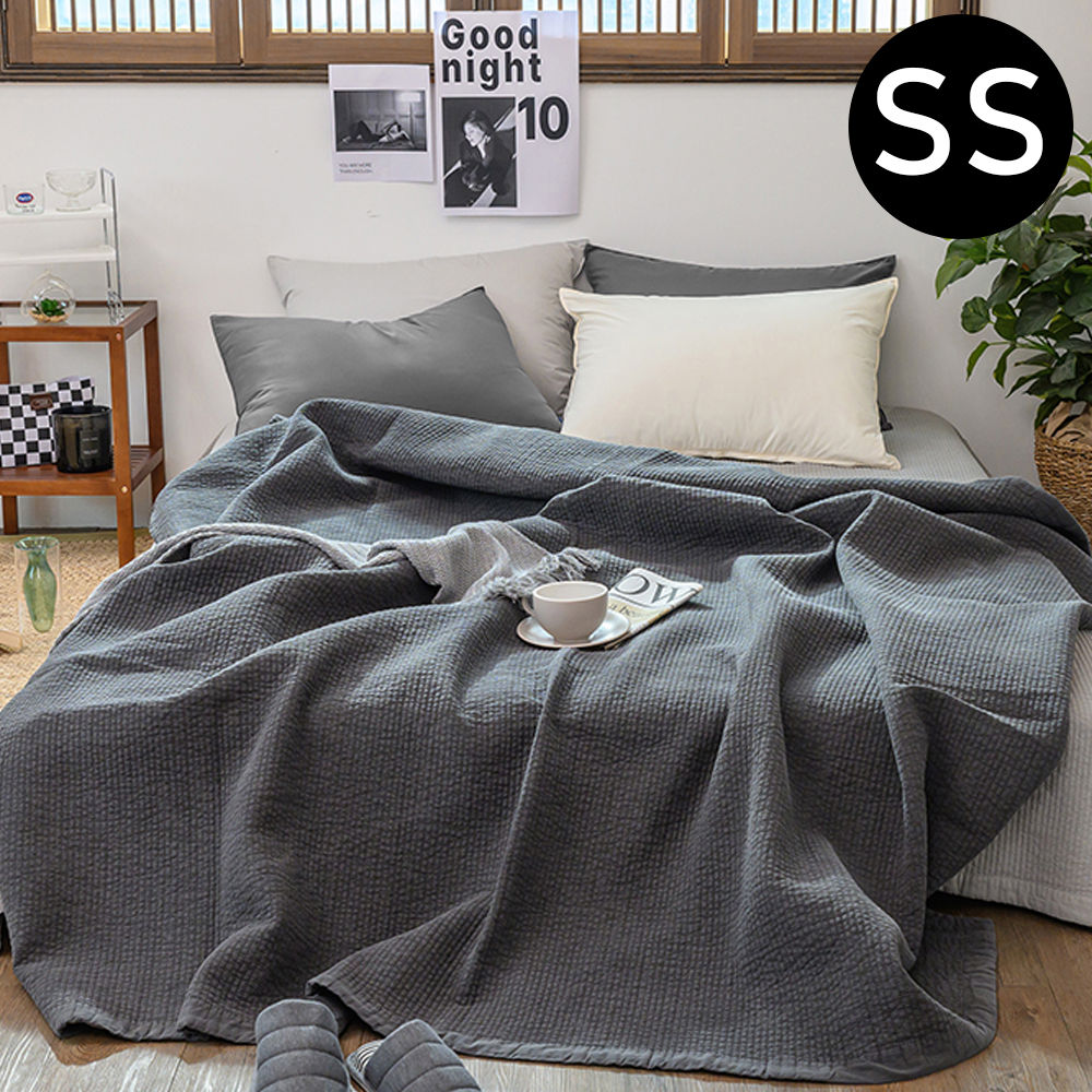 해피니 이불 순면 60 수 피그먼트 워싱 스프레드 슈퍼 싱글 SS (차콜) 차렵이불